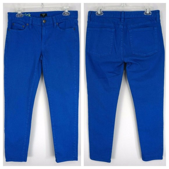 J. CREW Toothpick Stretch Blue Skinny Jeans Pants - Picture 2 of 6